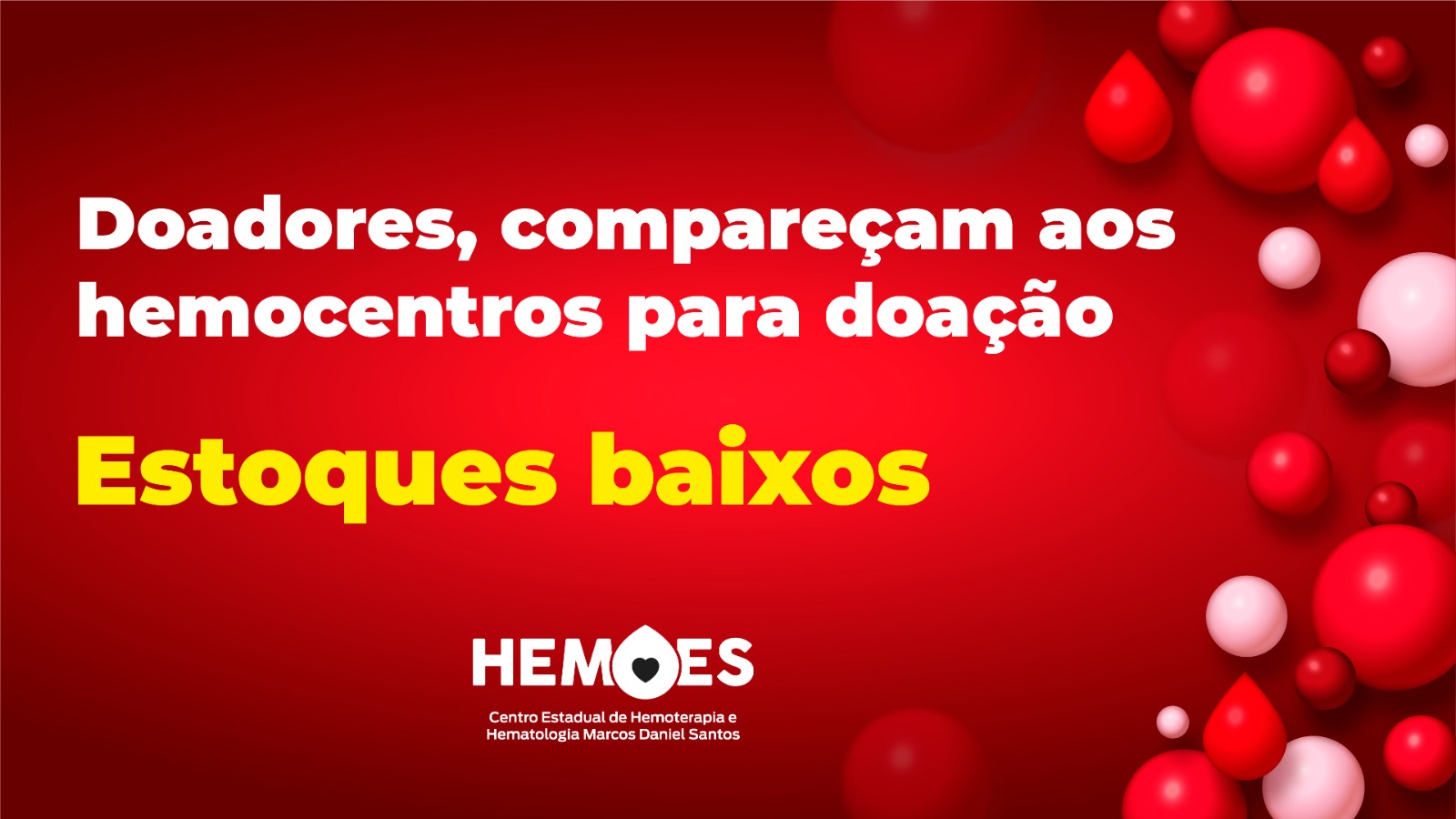 Capa Hemoes estoque crítico