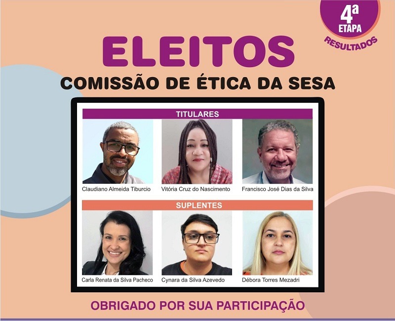 FOTO ELEITOS COMISSAO DE ÉTICA SESA