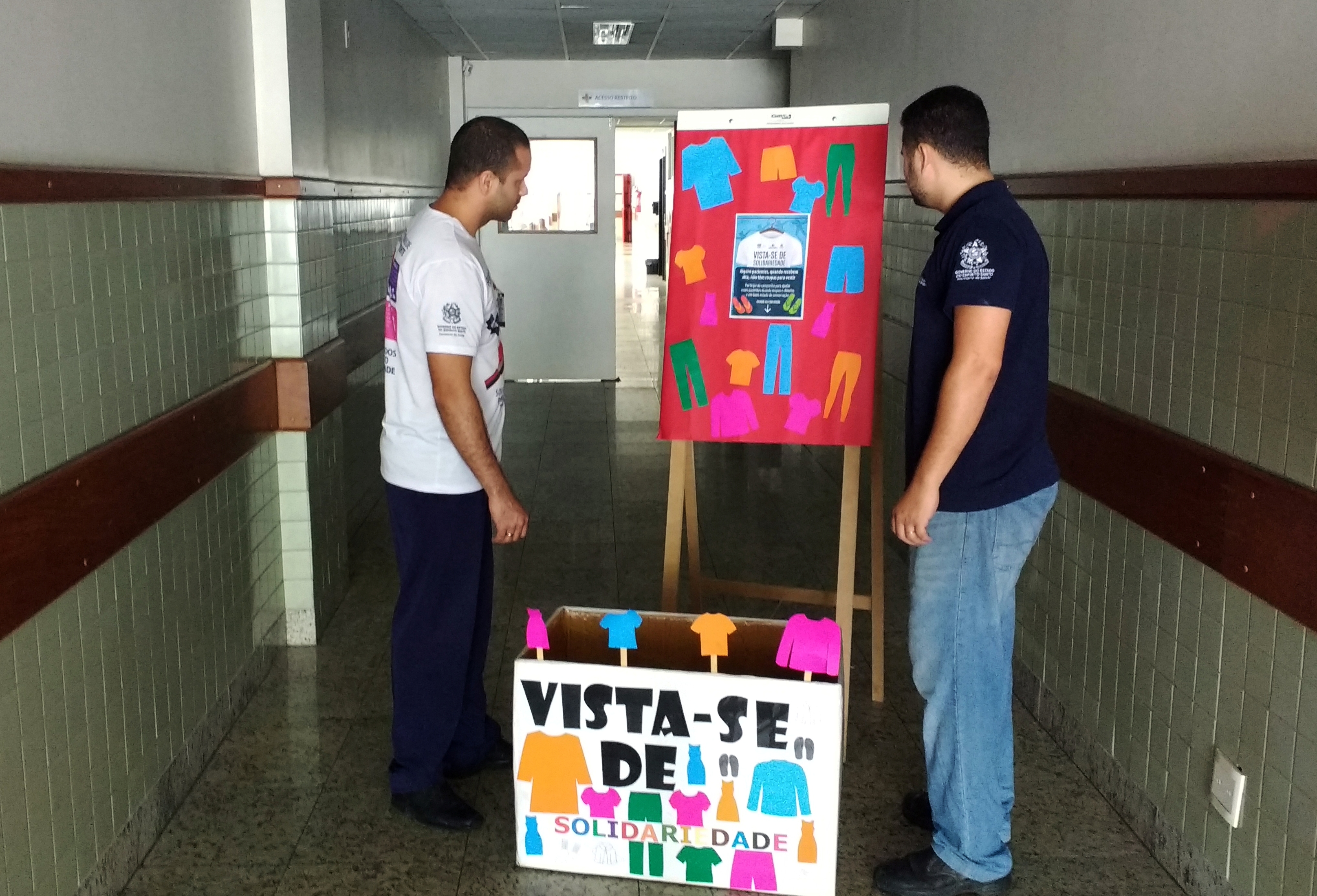 Campanha de doacao de roupas e calcados para pacientes
