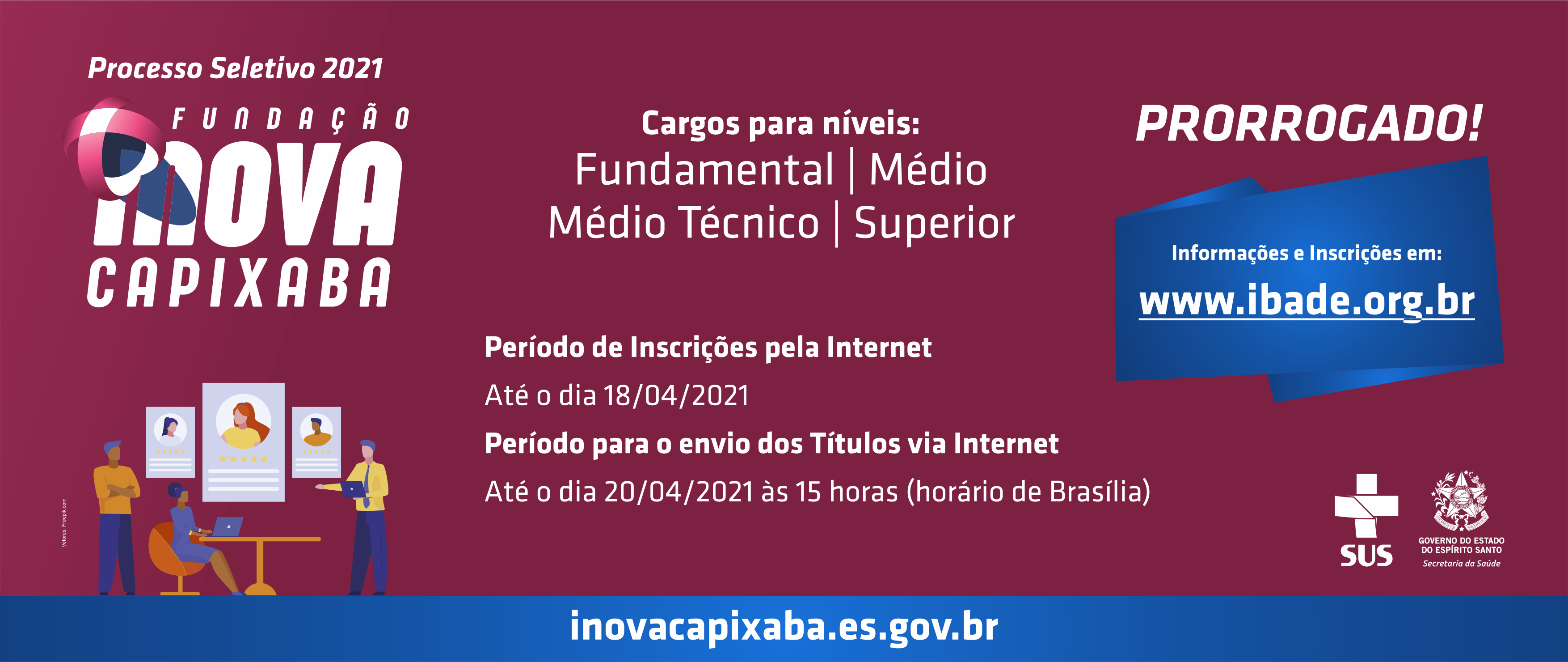 Processo Seletivo iNOVA Capixaba 2021 - prorrogado